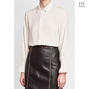 The Kooples Printed Blouse In Polka Dots S NWOT